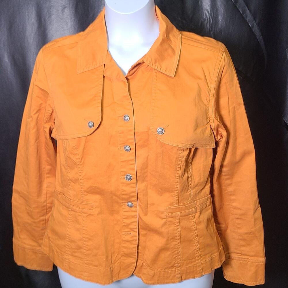 AMI Mustard Yellow button-down jacket, size large.